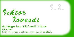 viktor kovesdi business card